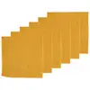 Image de Serviette De Table - 6 Pièces - Lin Et Coton Jaune Moutarde