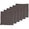 Image de Serviette De Table - 6 Pièces - Lin Et Coton Chocolat