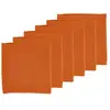 Image de Serviette De Table - 6 Pièces - Lin Et Coton Orange