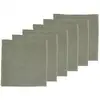 Image de Serviette De Table - 6 Pièces - Lin Et Coton Vert De Gris