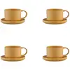 Image de Tasse Scandi 15cl Et Soucoupe Ø12cm - 8 Pièces - Ocre