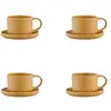 Image de Tasse scandi 15cl et soucoupe ø12cm - 8 pièces - ocre