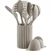 Image de Set D'ustensiles De Cuisine En Bois Et Silicone Gunnar - 11 Pièces