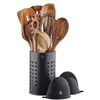 Image de Set dustensiles de cuisine en bois dacacia SKOV - 12 pièces