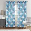 Image de Paire de voilage au style tropical Blanc 140x260 cm