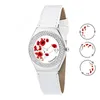 Image de Montre Alysson Coquelicot à mouvement tournant SC Crystal ornée de Cristaux scintillants