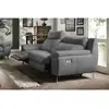 Image de Canapé taille 3 places avec 2 relax en 100% tout cuir épais de luxe italien avec 2 relax électriques, perini, gris