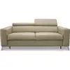 Image de Canapé 3 places convertible en cuir italien de luxe movida, beige