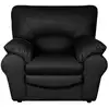 Image de Fauteuil 1 place en 100% tout cuir italien vachette osatis, couleur noir