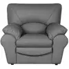 Image de Fauteuil 1 place en 100% tout cuir italien vachette osatis, couleur gris foncé