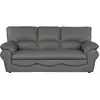 Image de Canapé 3 places en 100% tout cuir italien vachette osatis, couleur gris foncé