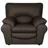 Image de Fauteuil 1 place en 100% tout cuir italien vachette osatis, couleur chocolat