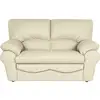 Image de Canapé 2 places en 100% tout cuir italien vachette osatis, couleur beige