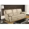 Image de Canapé 3 places en 100% tout cuir italien vachette osatis, couleur beige