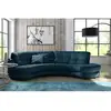 Image de Canapé en tissu luxe 5-6 places brenner bleu foncé, côté accoudoir gauche