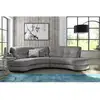 Image de Canapé en tissu luxe 5-6 places brenner gris clair, côté accoudoir gauche