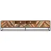 Image de Grand meuble tv bois et métal 225cm rita kayu intérieur - l 225 x l 37 x h 46 cm - kayu meuble