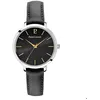 Image de Montre Femme CHOUQUETTE Cadran Noir Bracelet Cuir Noir