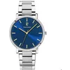 Image de Quartz Homme ESSENTIAL Argenté Cadran Soleillé Bleu Bracelet Acier Argenté 20M