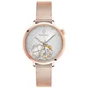 Image de Automatique Femme ESPERANCE Doré-rose Cadran Soleillé Argenté Bracelet Acier milanais Doré-rose 14M