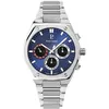 Image de Quartz Homme COPILOTE Argenté Cadran Soleillé Bleu Bracelet Acier Argenté 24M