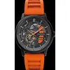 Image de Automatique Homme PADDOCK Noir Cadran Noir Bracelet Caoutchouc FKM Orange 22M