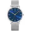 Image de Montre Homme ESSENTIAL Argenté Cadran Bleu Bracelet Acier milanais Argenté 20 MM
