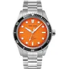 Image de Solaire Homme INTI Argenté Cadran Fumé Orange Bracelet Acier Argenté 22M