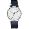 Image de Pierre Lannier Essential 217G106 - Montre homme cuir bleu cadran blanc 405 mm