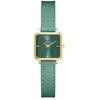 Image de Montre - PIERRE LANNIER - Léonor - Boîtier carré 229 mm - Cadran vert soleillé - Bracelet cuir vert 12 mm