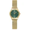 Image de Montre femme - PIERRE LANNIER - PYA - Cadran vert soleillé - Boîtier 30 mm doré - Bracelet acier milanais doré