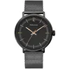 Image de Quartz Homme GAIUS Noir Cadran Noir Bracelet Acier milanais Noir 20M
