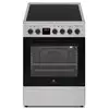 Image de Cuisiniere vitrocéramique cecv50fcs - 4 feux - l49.5 x h82.7 xp58 cm- silver