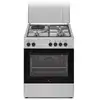 Image de Cuisiniere mixte gaz et electricite continental edison cecm60fcs 3 feux gaz + 1 plaque 66 l gris four chaleur tournante