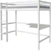 Image de Lit enfant mezzanine avec bureau angéla 90 x 190 cm - blanc