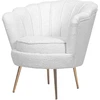 Image de Fauteuil Bouclette "floria" - 75 X 68 X 77,5 Cm - Blanc