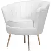 Image de Fauteuil bouclette floria - 75 x 68 x 77,5 cm - blanc
