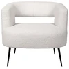 Image de Fauteuil En Tissu Bouclette "iris" - Blanc