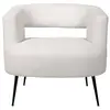 Image de Fauteuil en tissu bouclette iris - blanc