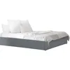 Image de Lit simple en PVC avec coffre Ava - 90 x 190 cm - Gris