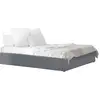 Image de Lit simple en pvc avec coffre ava - 90 x 190 cm - gris
