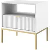 Image de Table De Chevet En Bois "tunis" - Blanche