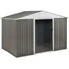 Image de Abri de jardin métal dallas - 4,07 m² - taupe