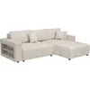 Image de Canapé dangle convertible tissu chenille 3 places - Trocadero - Crème
