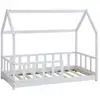 Image de Lit cabane en bois charlotte - blanc - 80 x 160 cm