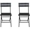 Image de Lot de 2 chaises de jardin pliable en plastique Tenerife - Gris anthracite