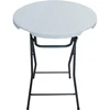 Image de Table Haute Pliante En Plastique Ø 80 Cm "lili" - Blanc