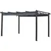 Image de Pergola En Aluminium Avec Toit Rétractable - 3 X 4 M - Gris Anthracite