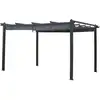 Image de Pergola en aluminium avec toit rétractable - 3 x 4 m - gris anthracite