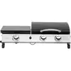 Image de Plancha gaz avec couvercle rasio - 7.5 kw - 3 brûleurs - noir